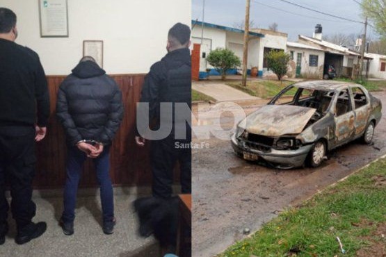 Agredió a su pareja embarazada, incendió el auto de su suegro y los amenazó con un arma