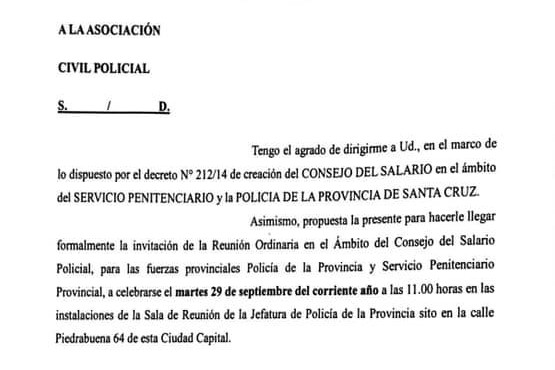 La nota de llamado a la Mesa del Salario se conoció la semana pasada. 