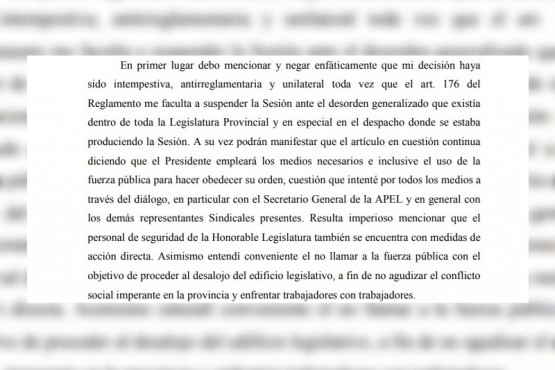 Diputados opositores pidieron explicaciones a Sastre y éste envío una nota