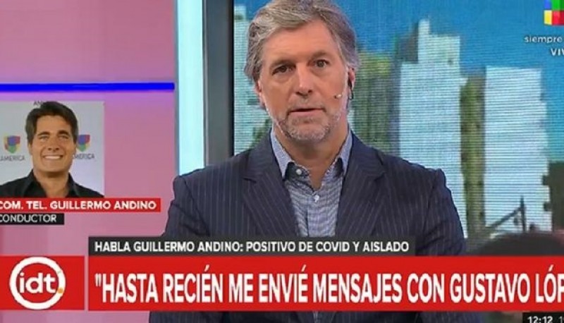 Guillermo Andino se quebró al aire tras dar positivo de coronavirus