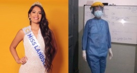 Lucha contra el coronavirus como enfermera y es Miss Argentina