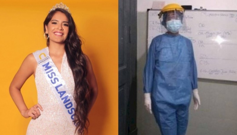 Lucha contra el coronavirus como enfermera y es Miss Argentina