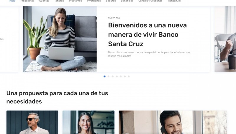 Banco Santa Cruz presentó su nuevo sitio web 