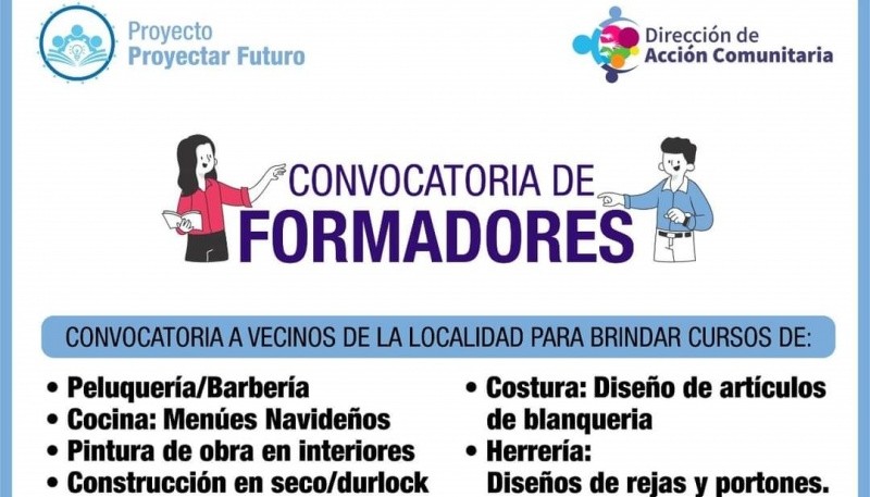 Municipio convoca formadores para dictar talleres