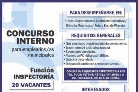 Convocan a concurso interno para trabajadores municipales