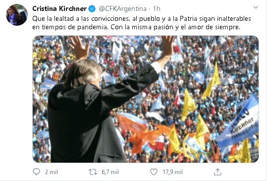 El tuit de Cristina Kirchner por el 17 de Octubre