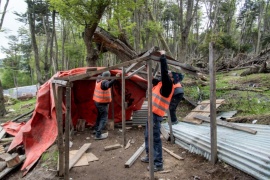 El municipio de Ushuaia desarmó una casilla en un espacio verde