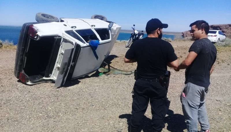 Volcó en estado de ebriedad 