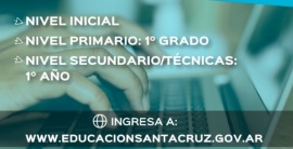 Santa Cruz abrió la inscripción para el ciclo lectivo 2021