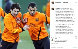 El mensaje de Lionel Messi para despedir a Javier Mascherano y Fernando Gago