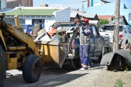 Río Gallegos| Continúa el operativo de limpieza en el Barrio Belgrano