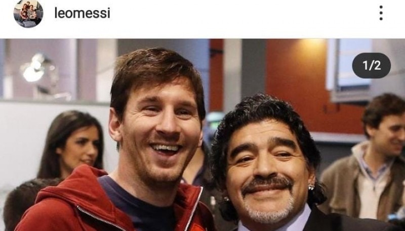 Messi y Maradona.