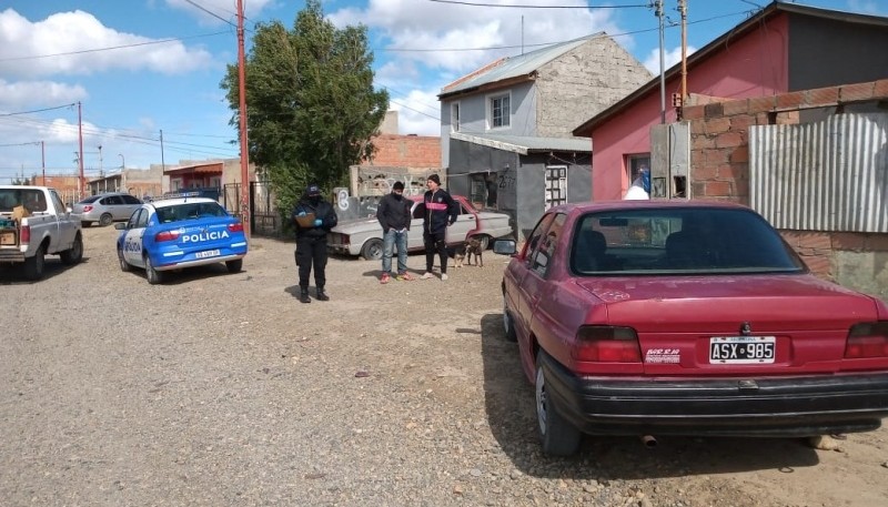 Una de las casas allanadas por la policía. 