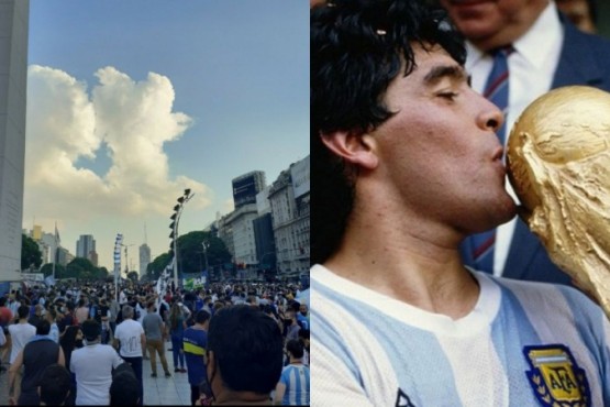 Apareció un nube con forma de Maradona y los fanáticos enloquecieron en las redes