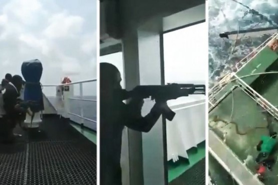 Tripulantes filmaron cómo su barco fue atacado por piratas