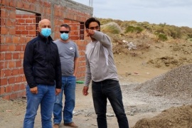 Caleta Olivia| Cotillo visitó la obra que inició Estudiantes con el aporte del Gobierno nacional