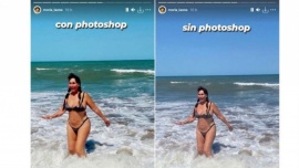 Moria Casán impactó en la red con fotos en topless y sin photoshop