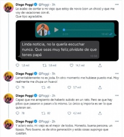 La hiriente respuesta del padre de Diego Poggi cuando le contó que era homosexual