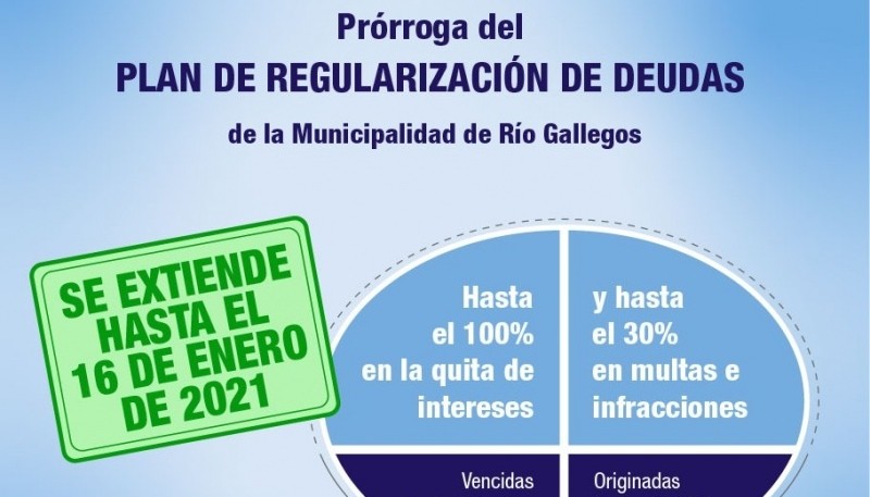 Río Gallegos| Se extiende hasta el 16 de enero el Plan de Regularización Tributaria