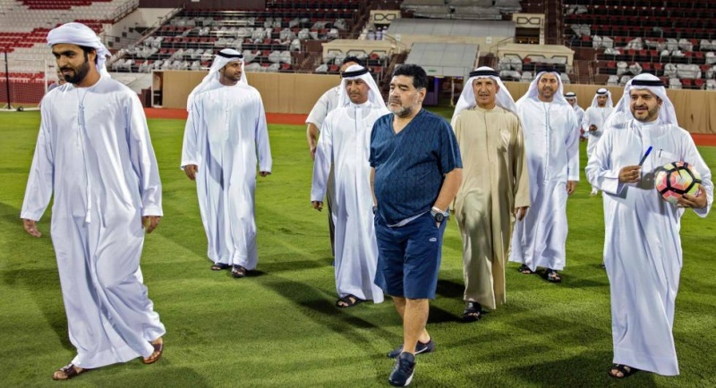 Diego Maradona en Dubai.