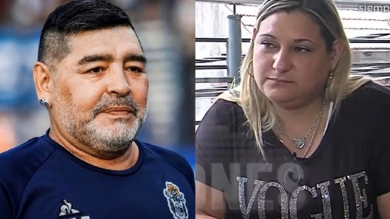 Diego Maradona y la empleada de confianza.