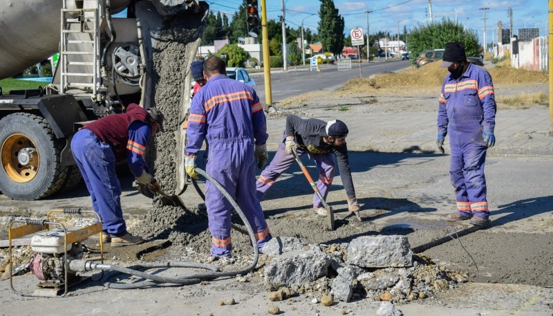 Trabajos de mantenimiento y reacondicionamiento en la ciudad de Río Gallegos