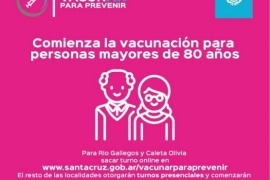 Comienza la vacunación para personas mayores de 80 años