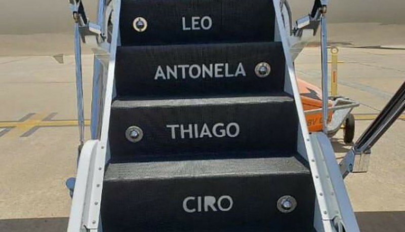 El avión de Messi.