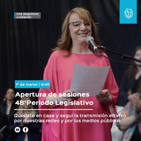 Alicia Kirchner inaugurará un nuevo periodo de sesiones legislativas