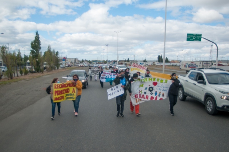 Marcha en Río Gallegos.