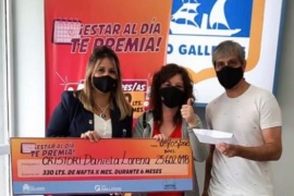 La primera ganadora de “Estar al día te premia” de Río Gallegos recibió su premio