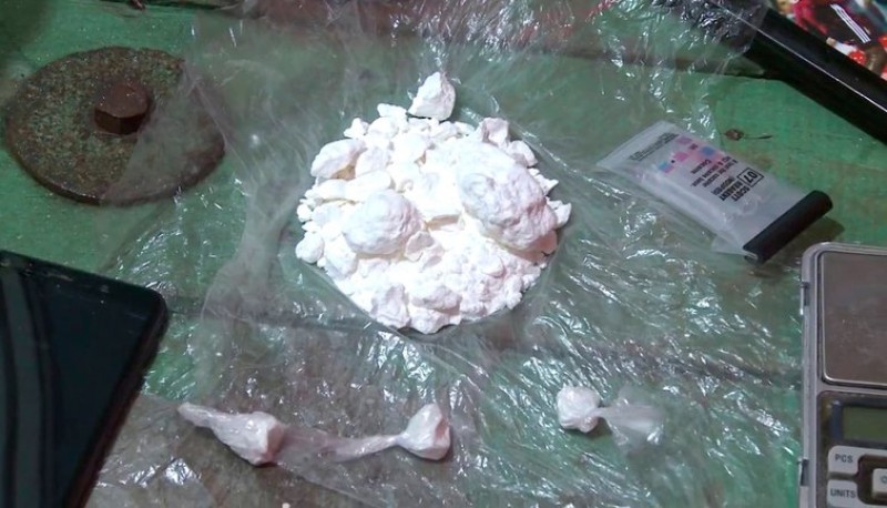 Cocaína encontrada en la casa. 