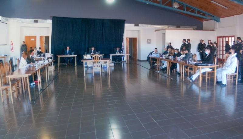 El juicio inició ayer en la Escuela de Policía. (Foto: L.F.)