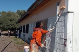 El Municipio de Rawson acondicionó el exterior del Jardín del barrio San Ramón y las calles circundantes