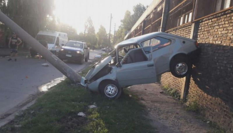 Estado en el que quedó el FIAT Spazio.