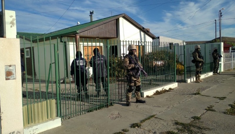 Vivienda allanada en la jornada de ayer. 