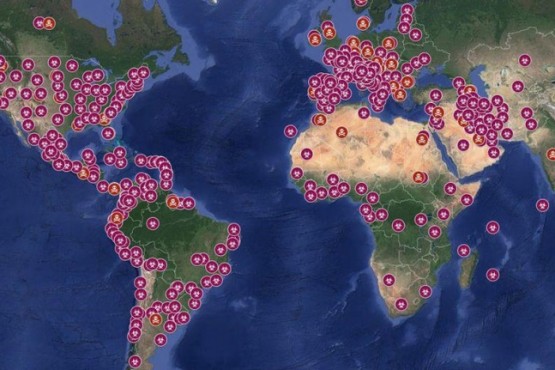 Mapa de contagios. 