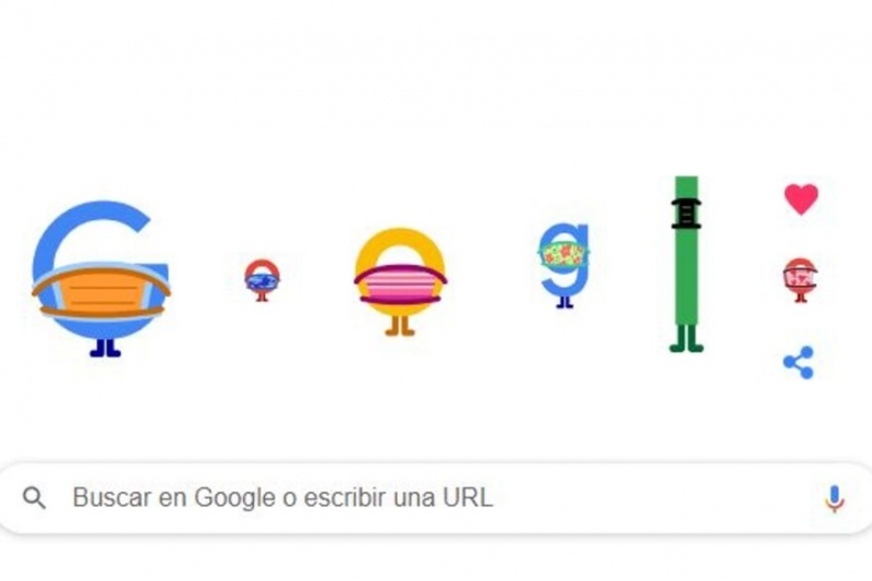 Prevención COVID-19: “Usa tapabocas y salva vidas”, pide Google en el doodle del día