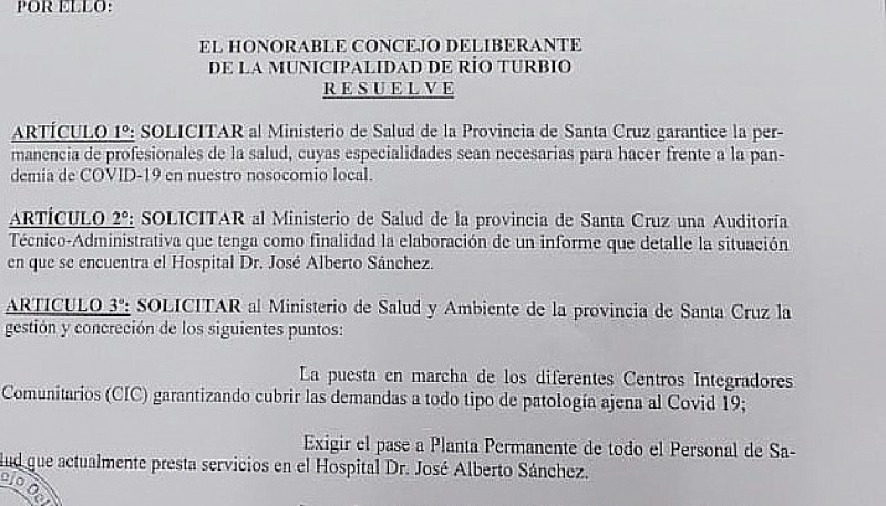 La sospecha es cuánto envía el Ministerio y cómo lo maneja la dirección del hospital.