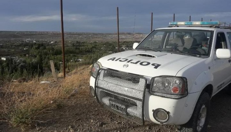 La policía en el lugar. 