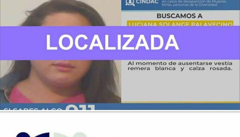 Joven encontrada por la policía.