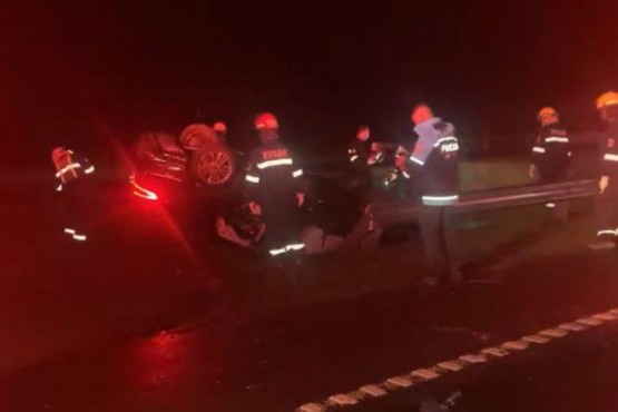 Así quedó el auto de Meoni tras el choque en el que murió