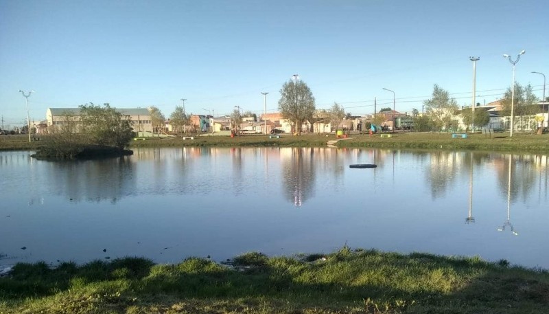 Como se veía la Laguna de los Patos meses atrás. 