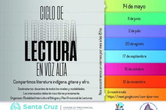 Se realizará el 1° Encuentro Ciclo de Lectura en Voz Alta