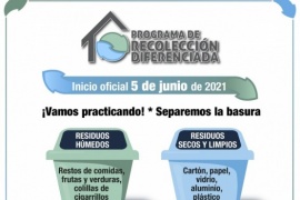 La Municipalidad de Río Gallegos recuerda que desde el 5 de junio comienza a regir la recolección diferenciada