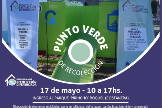 Mañana se instalará un Punto Verde en la Costanera de Río Gallegos 