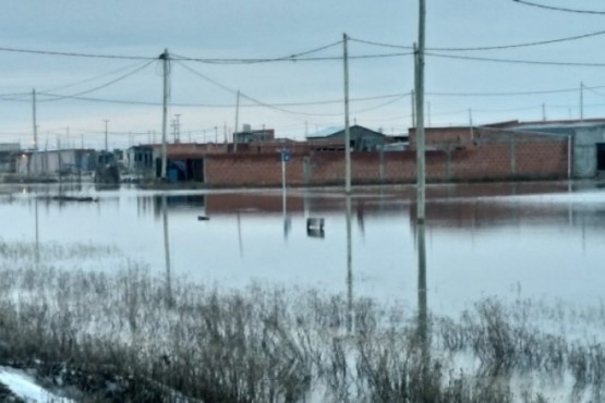 Inundación en agosto del 2020, en el San Benito, por el deshielo.