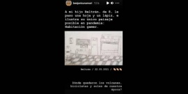 La preocupación de Benjamín Vicuña al ver un dibujo de su hijo Beltrán