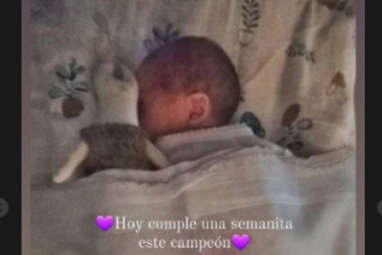 Noelia Marzol compartió una foto de Donatello desde la clínica: “Cumple una semanita”