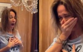 Verónica Lozano rompió en llanto al recibir un regalo de “Corcho” y su hija Antonia por su cumpleaños